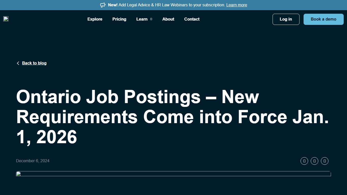 Ontario Job Postings - New Requirements - Сompliance Works